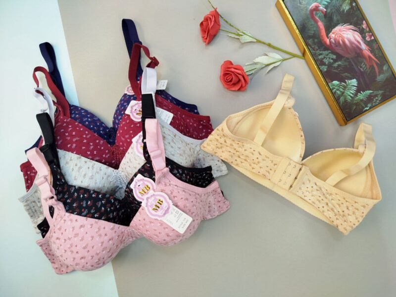 Luxury Printed Cotton Bridal Bra - Code 124
