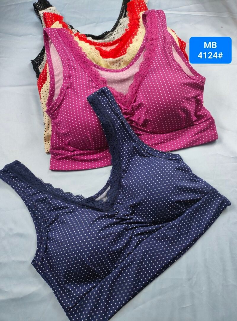 Luxe Polka Dot Lycra Top – Code: 4124#